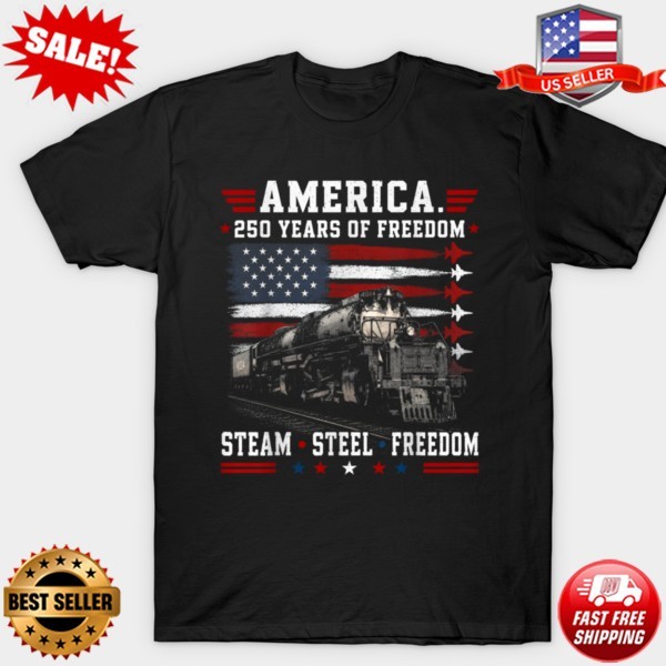 Big Boy 4014 Train USA 250th Anniversary T-Shirt S-3XL