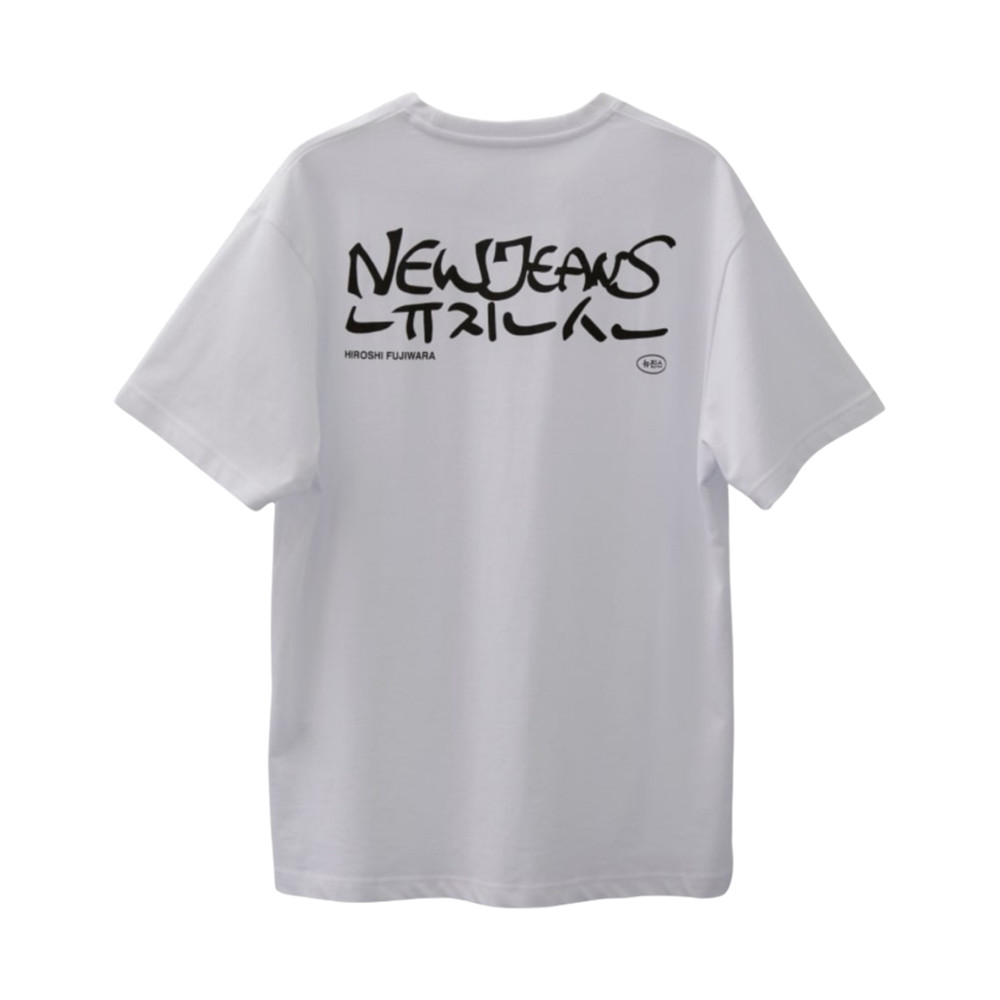 (BNIB)NewJeans x Hiroshi Fujiwara Coller T-Shirt White Ver. 2 L,XL