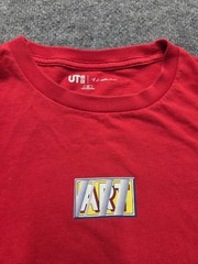 Uniqlo UT Roy Lichtenstein Art T-Shirt Unisex Sz XS Red Short Sleeve Graphic Tee