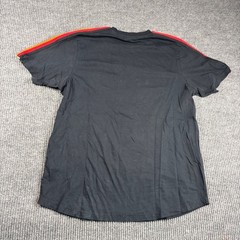 Ellesse Shirt Mens XXL Black Short Sleeve Retro Stripe Shoulder Logo Tee