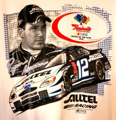Vtg Rookie Ryan Newman T Shirt #12 Alltel 2002 Checkered Flag Sports Raybestos