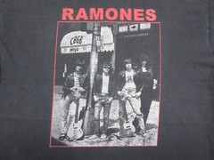 Vintage Ramones T Shirt (L) Punk Band CBGB Rock Club New York City Photo Y2K