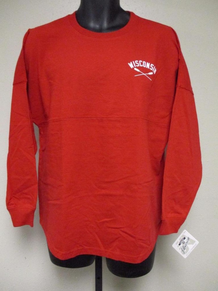 NEW Wisconsin Adult Mens Sizes XS-S-M-L-XL Graphic Boat Long Sleeve Shirt