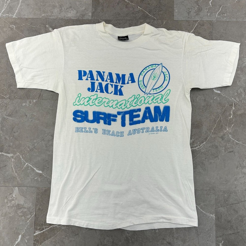 Vintage Panama Jack Graphic Tee Mens Large International Surf Team Made in USA