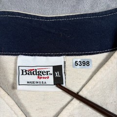 Vintage Badger Sport Baseball Jersey Mens XL Cream Cotton Brian McKnight Graphic