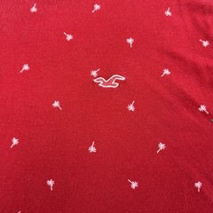 Hollister Must-Have Collection Mens Red Icon Crewneck Cotton T-Shirt Size XL
