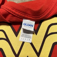 Wonder Woman Logo Graphic T Shirt Mens Large Red Retro DC Justice League Tee