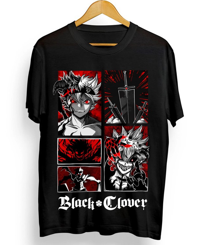 Black Clover Asta Yuno Anime Manga Tshirt Anime Manga Black Shirt All Size