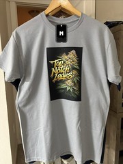 Top Notch Ladies Men’s Graphic Print T-Shirt Cotton Jersey White Black Gray Navy