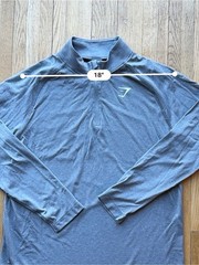Gymshark Men’s Long-Sleeve 1/4 Zip Pullover – XL, running athletic breathable