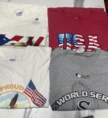 T Shirt Size L . The drawings vary. USA and Chicago print 4 lot