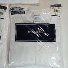 Harbor Bay White T-shirt V-Neck Lot of 6 (3x 2-packs) Size 3X Casual Male XL/DXL