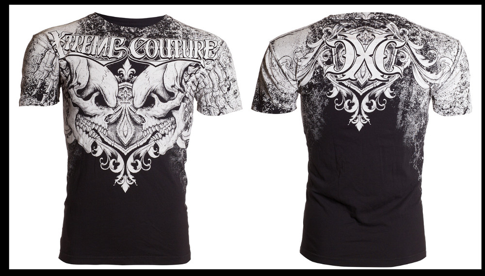 XTREME COUTURE by AFFLICTION Black LEGENDARY Short Sleeve Slim Fit T-shirt NWT