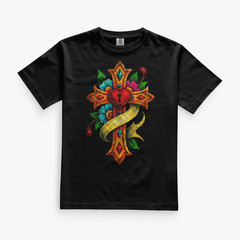 Sacred Lockheart Tee – Comfort Colors C1717 – Adult Heavyweight Short Sleeve