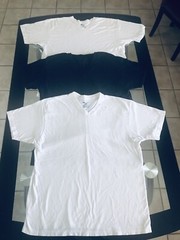 Mens T-Shirts lot Life And Fruit Of The Loom 3 Pieces Size XL White And Black