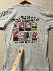 MATSUMOTO SHAVE ICE HAWAII T SHIRT SMALL BEIGE 2 SIDED Distressed See Pics