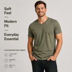 True Classic V-Neck T-Shirts 6 Pack Men Size M New No Tags Soft Premium Fit