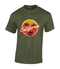 CALIFORNIA WEST COAST MENS T SHIRT COOL SUMMER BEACH HOLIDAY CLOTHING TOP