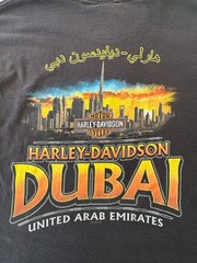Harley Davidson DUBAI UAE Black Skull Motorcycle Tee Mens XXL