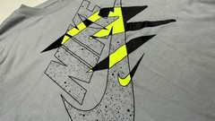 Nike 3BRAND Graphic Logo T-Shirt Gray Youth L Crew Neck Short Sleeve Knit