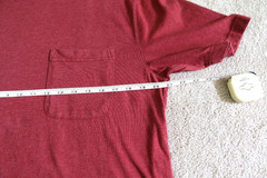 Outdoor Life River Washed Tee Shirt Mens Medium Red Pocket Short Sleeve