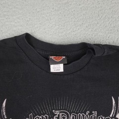 Harley-Davidson Shirt Mens XL Black Eagle Double Sided Made in USA Shanghai