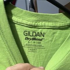 Gildan Men’s S Green Graphic DryBlend Cotton Blend Short Sleeve T-Shirt