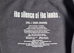 The Silence of the Lambs Graphic T Shirt Mens 3XL Black Horror Movie Tee