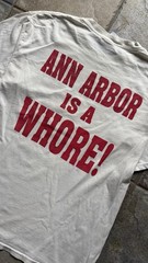 VTG Michigan Sucks Ann Arbor Is A Whore Graphic OSU Football T-Shirt White Large