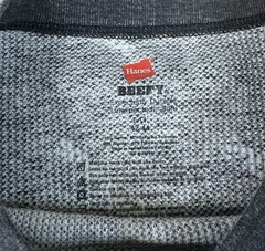 Supreme x Hanes Thermal Shirt Large Black Logo FW20 Waffle Knit Long Sleeve