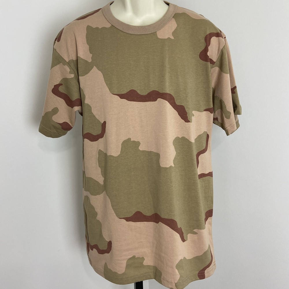 Rothco Mens Tri-Color Desert Camo Tactical Military Short Sleeve T-Shirt Size L
