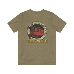Trains Are Safer With a Caboose 1981 Vintage Men’s T-Shirt