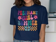 Pregnant Girl Summer T-Shirt – Funny Maternity Tee for Cool Moms-to-Be