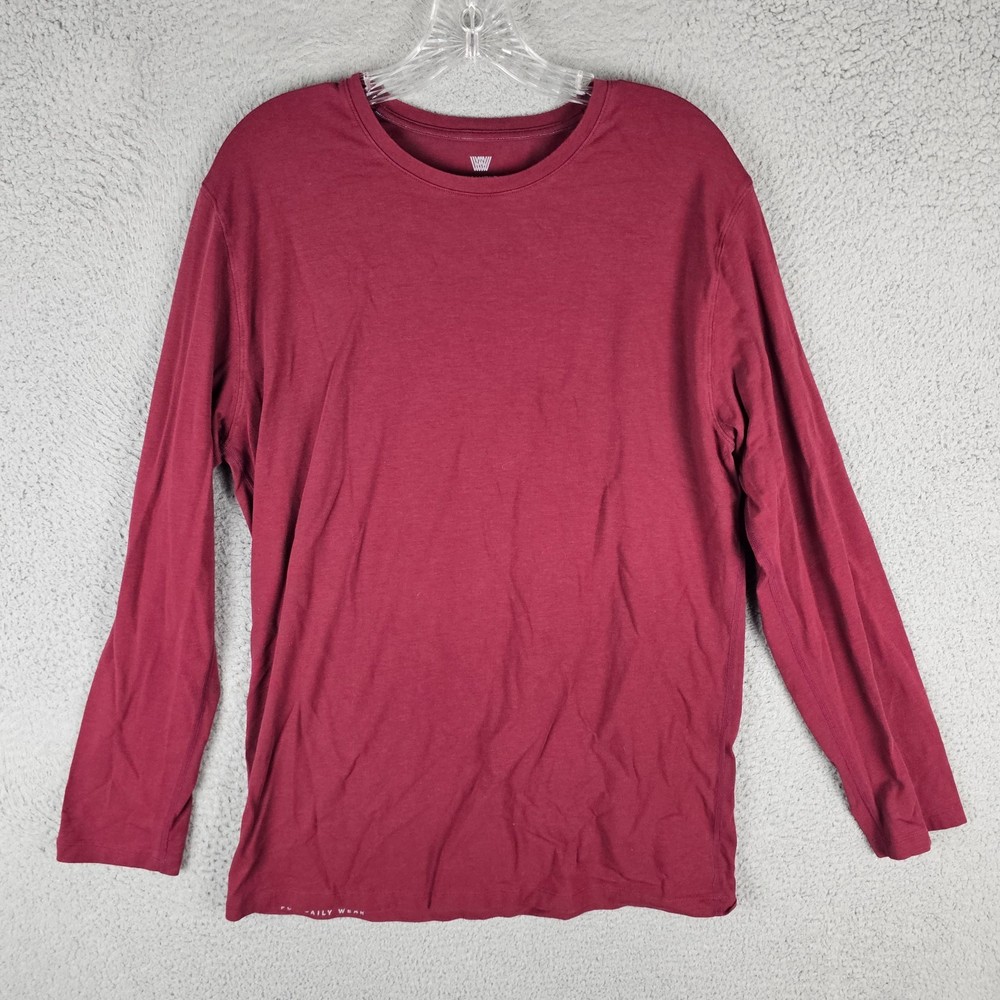Mack Weldon Silver Tee Shirt Mens XL Pima Cotton Stretch Silver Long Sleeve