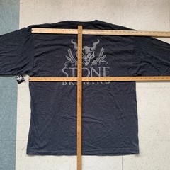 NEW STONE BREWING Black Double Sided Long Sleeve LOGO Spellout T Shirt Pick Size