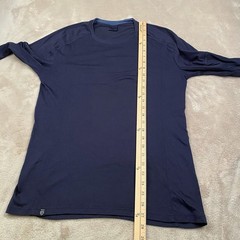 Decathlon Forclaz MT500 Merino Wool Base Layer Shirt Mens M Navy Blue Outdoor