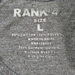 Rank 45 Mens Graphic T-Shirt Large Charcoal Gray Untamed Legacy American Flag