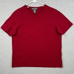 ROUGH DRESS Pima Cotton Rayon Blend Crew Neck Short Sleeve Red T-shirt – Small