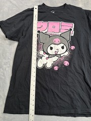 Kuromi by Sanrio Graphic T Shirt Mens Large Black Cotton Short Sleeve