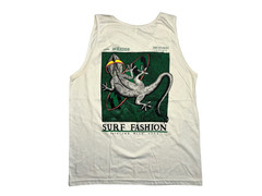 Vtg 90s ZIHUATANEJO IXTAPA Lizard MEXICO SURF FASHION TANK TOP Beach Shirt Men L