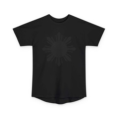 Filipino Sun Longline Drop Tail Tee Pinoy shirt Streetwear Urban Long Body S-2XL