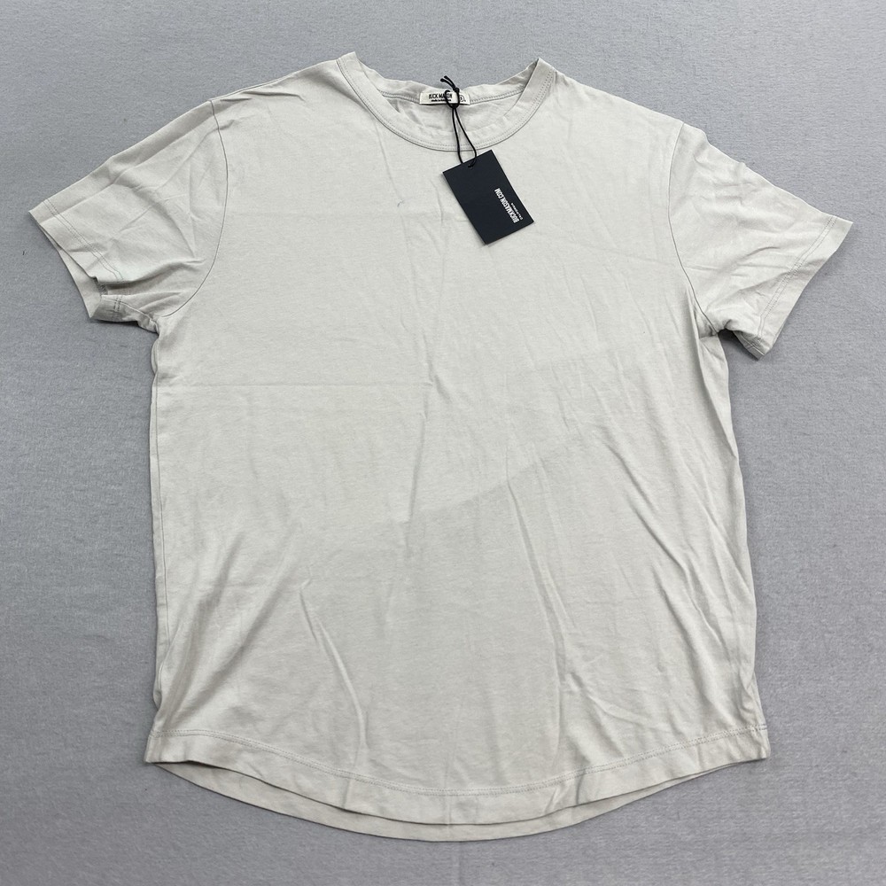 Buck Mason T Shirt Mens Small Bone Curved Hem Tee Pima Cotton S/S