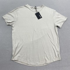 Buck Mason T Shirt Mens Small Bone Curved Hem Tee Pima Cotton S/S