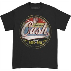 Men’s Johnny Cash Original Rock and Roll T-shirt Small Black