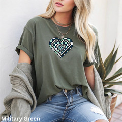 Geometric Pattern Heart Tee, Cute Valentine’s Day Shirt, Checkerboard Heart Top