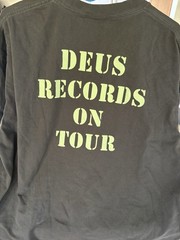 Deus Records Synthetic Sounds Double-Sided Graphic Print Black Men’s T-Shirt XL
