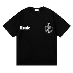 RHUDE Men Coconut Tree High Quality Leisure Cotton Short Sleeve T-Shirt M-2XL