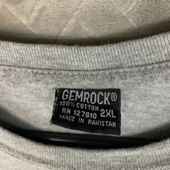 Gemrock T-Shirt Men 2XL Gray Short Sleeve Crew Neck Classic Boxy Fit 100% Cotton