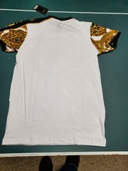 Men’s Bucheli Slim Fit White Cotton/Lycra Stretch Fashion Tee Free Ship