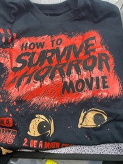 How to Survive a Horror Movie Medium T-Shirt Bloody Digusting Walmart Exclusive